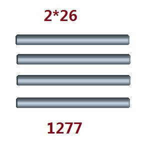 Wltoys 124018 RC Car spare parts small metal bar 2*26 1277 - Click Image to Close