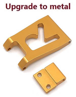 Wltoys 124018 RC Car spare parts rear bumper board (Metal) Gold - Click Image to Close