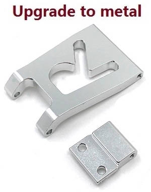 Wltoys 124018 RC Car spare parts rear bumper board (Metal) Silver - Click Image to Close