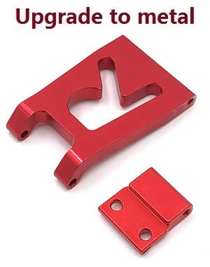 Wltoys 124018 RC Car spare parts rear bumper board (Metal) Red - Click Image to Close