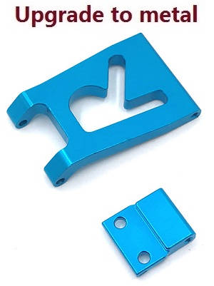 Wltoys 124018 RC Car spare parts rear bumper board (Metal) Blue - Click Image to Close