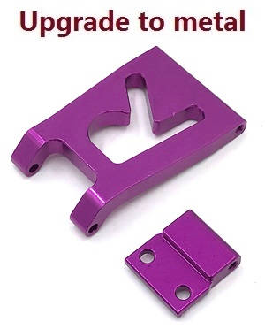 Wltoys 124018 RC Car spare parts rear bumper board (Metal) Purple - Click Image to Close