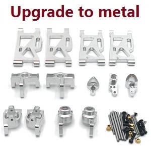 Wltoys 124019 RC Car spare parts 6-In-1 upgrade to metal kit Silver