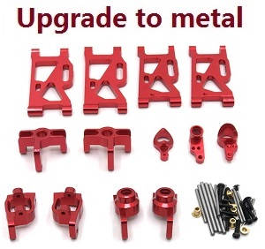 Wltoys 124019 RC Car spare parts 6-In-1 upgrade to metal kit Red