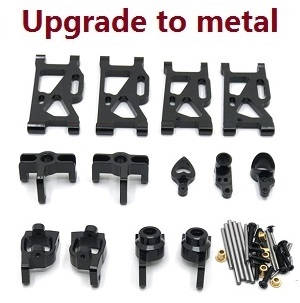 Wltoys 124019 RC Car spare parts 6-In-1 upgrade to metal kit Black