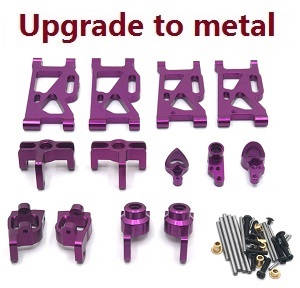 Wltoys 124019 RC Car spare parts 6-In-1 upgrade to metal kit Purple