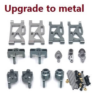 Wltoys 124019 RC Car spare parts 6-In-1 upgrade to metal kit Titanium color