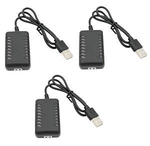 Wltoys 144001 RC Car spare parts USB charger wire 7.4V 3pcs - Click Image to Close