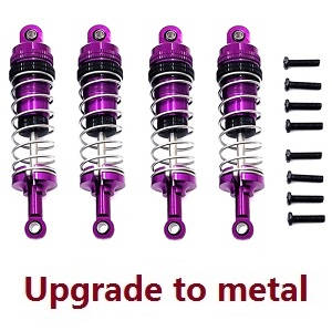 Wltoys 124018 RC Car spare parts shock absorber (Metal) Purple - Click Image to Close