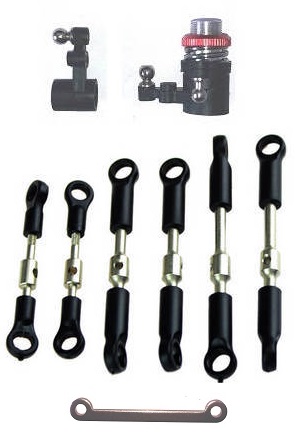 Wltoys 124018 RC Car spare parts steering clutch assembly and connect rod buckle set - Click Image to Close