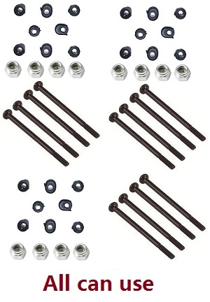 Wltoys 144001 RC Car spare parts front and rear Kit-swing arm shaft new version + Screws + Nuts (All can use) 3sets