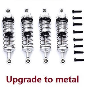 Wltoys 124019 RC Car spare parts shock absorber set Metal Silver - Click Image to Close
