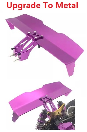 Wltoys 124019 RC Car spare parts upgrade to metal tail wing and fixed seat set (Purple)