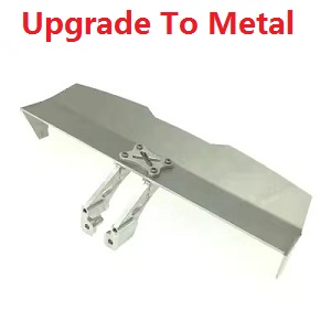 Wltoys 124019 RC Car spare parts upgrade to metal tail wing and fixed seat set (Silver) - Click Image to Close