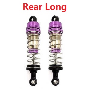 Wltoys 124019 RC Car spare parts shock absorber Purple 2pcs (Rear long) - Click Image to Close