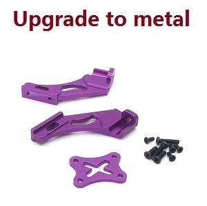 Wltoys 124019 RC Car spare parts tail wing fixed group Metal Purple - Click Image to Close