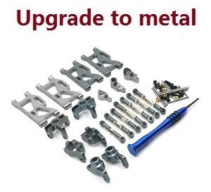 Wltoys 124019 RC Car spare parts 7-IN-1 upgrade to metal kit Titanium color