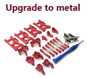 Wltoys 124019 RC Car spare parts 7-IN-1 upgrade to metal kit Red