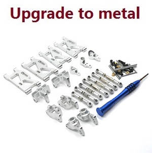 Wltoys 124019 RC Car spare parts 7-IN-1 upgrade to metal kit Silver