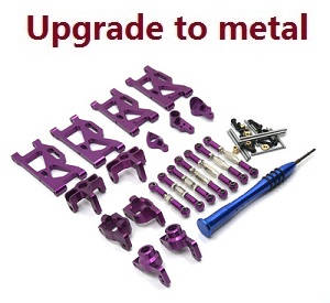Wltoys 124019 RC Car spare parts 7-IN-1 upgrade to metal kit Purple