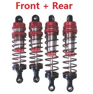 Wltoys 124019 RC Car spare parts shock absorber Red 4pcs - Click Image to Close
