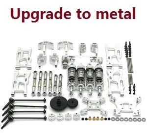 Wltoys 124019 RC Car spare parts 13-IN-1 upgrade to metal kit Silver