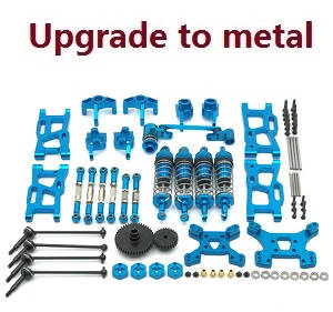 Wltoys 124019 RC Car spare parts 13-IN-1 upgrade to metal kit Blue