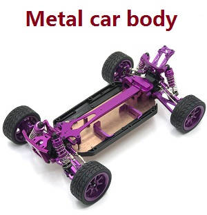 Wltoys 124019 RC Car spare parts upgrade to metal car body assembly Purple - Click Image to Close