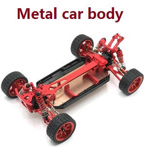 Wltoys 124019 RC Car spare parts upgrade to metal car body assembly Red