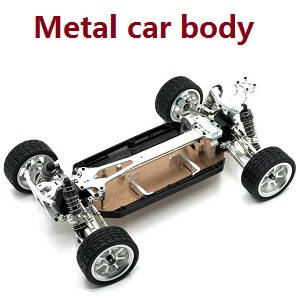 Wltoys 124019 RC Car spare parts upgrade to metal car body assembly Silver