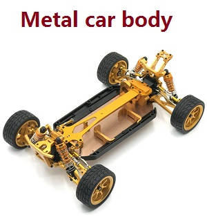 Wltoys 124019 RC Car spare parts upgrade to metal car body assembly Gold - Click Image to Close