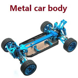 Wltoys 124019 RC Car spare parts upgrade to metal car body assembly Blue - Click Image to Close