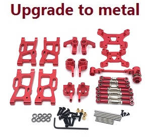 Wltoys 124019 RC Car spare parts 8-IN-1 upgrade to metal kit Red
