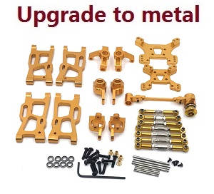 Wltoys 124019 RC Car spare parts 8-IN-1 upgrade to metal kit Gold