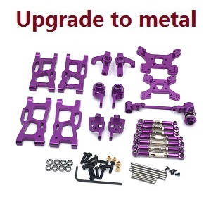 Wltoys 124019 RC Car spare parts 8-IN-1 upgrade to metal kit Purple