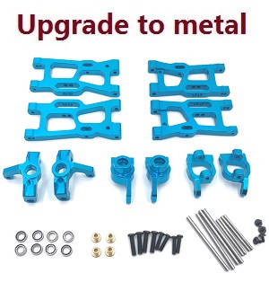 Wltoys 124019 RC Car spare parts 5-IN-1 upgrade to metal kit Blue