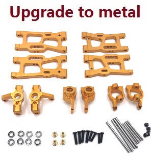 Wltoys 124019 RC Car spare parts 5-IN-1 upgrade to metal kit Gold