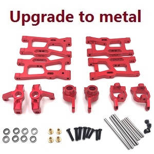 Wltoys 124019 RC Car spare parts 5-IN-1 upgrade to metal kit Red