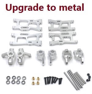 Wltoys 124019 RC Car spare parts 5-IN-1 upgrade to metal kit Silver