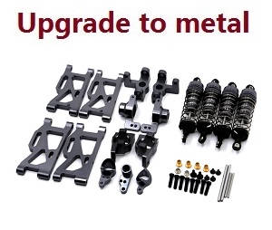 Wltoys 124019 RC Car spare parts 7-IN-1 upgrade to metal kit Titanium color