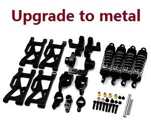 Wltoys 124019 RC Car spare parts 7-IN-1 upgrade to metal kit Black