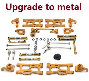 Wltoys 144001 RC Car spare parts 12-IN-1 upgrade to metal kit Gold