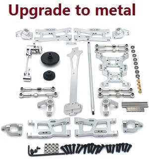 Wltoys 124019 RC Car spare parts 12-IN-1 upgrade to metal kit Silver