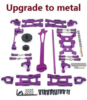 Wltoys 124019 RC Car spare parts 12-IN-1 upgrade to metal kit Purple