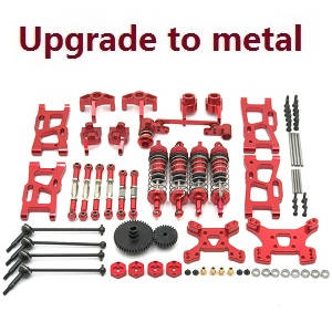 Wltoys 124019 RC Car spare parts 13-IN-1 upgrade to metal kit Red