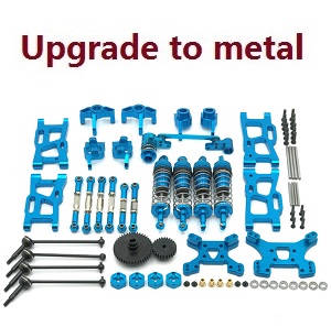 Wltoys 124019 RC Car spare parts 13-IN-1 upgrade to metal kit Blue