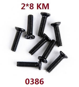 Wltoys 12409 RC Car spare parts screws 2*8KM 0386