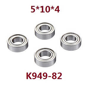 Wltoys 12409 RC Car spare parts bearing 5*10*4 4pcs K949-82