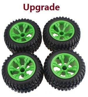 Wltoys 12409 RC Car spare parts upgrade tires 4pcs (Green)
