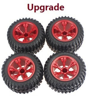 Wltoys 12409 RC Car spare parts upgrade tires 4pcs (Red)
